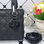 Dior Small Lady Dior My Abcdior Bag Ultramatte Black 20cm M0538SLOI M989 - Image 5