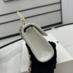 Chanel Kelly Shoulder Bag White 18cm - Image 3