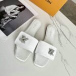 Louis Vuitton Shake Peep Toe Slide In White - Image 3
