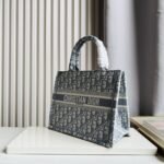 Dior Small Book Tote Oblique Embroidery Grey 26cm - Image 5