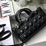 Dior Medium D Joy Bag Diamond Motif Black 26cm M0540SNEA M900 - Image 5