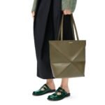 Loewe Medium Puzzle Fold Tote Dark Khaki Green 25cm A657G50X01 3969 - Image 6