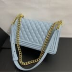 Chanel Medium Boy Bag Light Blue 25cm - Image 6