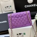 Chanel Timeless Caviar Flap Bag Violet 25cm - Image 6