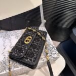 Dior Miss Caro Mini Bag Tweed Black 19cm S5169UMFY M911 - Image 6