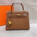Hermes Sellier Kelly Handbag Brown 25cm - Image 6