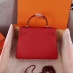 Hermes Kelly 25 Togo Handbag Rouge Casaque 25cm - Image 6