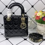 Dior Small Lady Dior Bag Black Shiny Black 20cm M0531OWCB M900 - Image 6