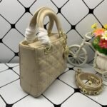 Dior Small Lady Dior Bag Shiny Dusty Ivory 20cm M0531OWCB M49U - Image 6