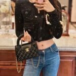 Chanel Kelly Bag Shiny Black 22cm AS4416 B14296 94305 - Image 6