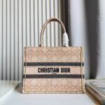 Dior Medium Book Tote Cannage Raffia Natural 35cm - Image 6