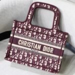 Dior Mini Book Tote Burgundy 22cm S5475ZRIW M17E - Image 6