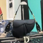 Dior Saddle Bag Grained Calfskin Black 25cm M0455CBAA M900 - Image 6