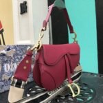 Dior Saddle Bag Grained Calfskin Burgundy 25cm M0455CBAA M42R - Image 6