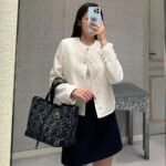 Dior Medium Toujours Bag Tweed Black 29cm M2821OTKV M911 - Image 7