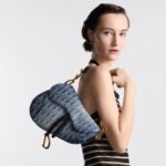 Dior Saddle Bag with Strap Blue Denim 24cm M0455CDCE M49E - Image 7