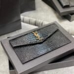 Saint Laurent Uptown Pouch In Crocodile Black 27cm 565739DND0J1000 - Image 2