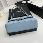 Chanel Classic Double Flap Bag Light Blue 25cm - Image 7