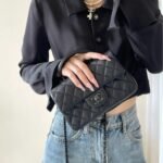 Chanel Mini Top Handle Flap Bag So Black 20cm - Image 7