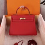 Hermes Kelly 25 Togo Handbag Rouge Casaque 25cm - Image 7