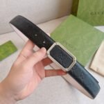 GUCCI Guccissima Signature Belt Black - Image 4