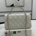 Chanel Kelly Shoulder Bag White 18cm - Image 4