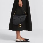 Dior Saddle Bag Grained Calfskin Black 25cm M0455CBAA M900 - Image 7