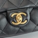 Chanel Small Pillow Crush Flap Bag Black 25cm AS3609 - Image 4