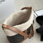 Celine Small Bucket Bag In Triomphe Tan 20cm 191442GH2 03TV - Image 3