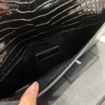 Saint Laurent Uptown Pouch In Crocodile Black 27cm 565739DND0J1000 - Image 7