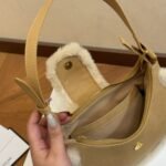 Celine Medium Ava Triomphe Bag In Natural 24cm 114493FYC 02VG - Image 5