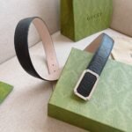 GUCCI Guccissima Signature Belt Black - Image 5
