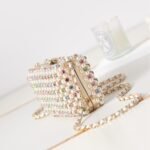 Chanel Evening Bag Glass Pearls In Transparent And Multicolor 17cm - Image 5