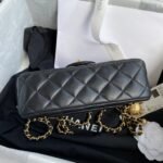 Chanel Mini Classic Handbag Pearl Crush Black 20cm - Image 8