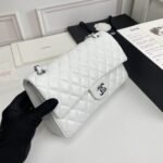 Chanel Classic Double Flap Bag White 25cm - Image 9