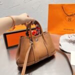 Hermes Garden Party Mini Bag Brown 25cm - Image 6