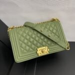 Chanel Medium Boy Bag Olive 25cm - Image 10