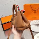 Hermes Garden Party Mini Bag Brown 25cm - Image 7