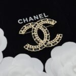 Chanel Metal And Chain Double C Brooch Black - Image 2