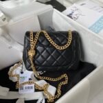 Chanel 23S Mini Flap Bag Camellia Black 18cm - Image 3
