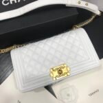 Chanel Boy Medium Handbag White 25cm - Image 8