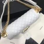 Chanel Boy Medium Handbag White 25cm - Image 6