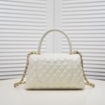Chanel Coco Top Handle Flap Bag White 26cm - Image 4