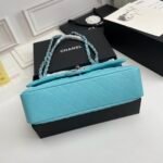 Chanel Classic Double Flap Bag Light Blue 25cm - Image 4