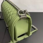 Chanel Boy Medium Handbag Metal Olive 25cm - Image 6