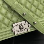 Chanel Boy Medium Handbag Metal Olive 25cm - Image 4
