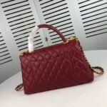 Chanel Coco Top Handle Flap Bag Garnet Red 26cm - Image 9