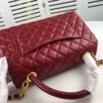 Chanel Coco Top Handle Flap Bag Garnet Red 26cm - Image 4