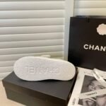 Chanel CC Cap Toe Slipon Sneaker All White - Image 3