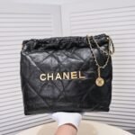 Chanel 22 Handbag Black 30cm AS3260 B08037 94305 - Image 6